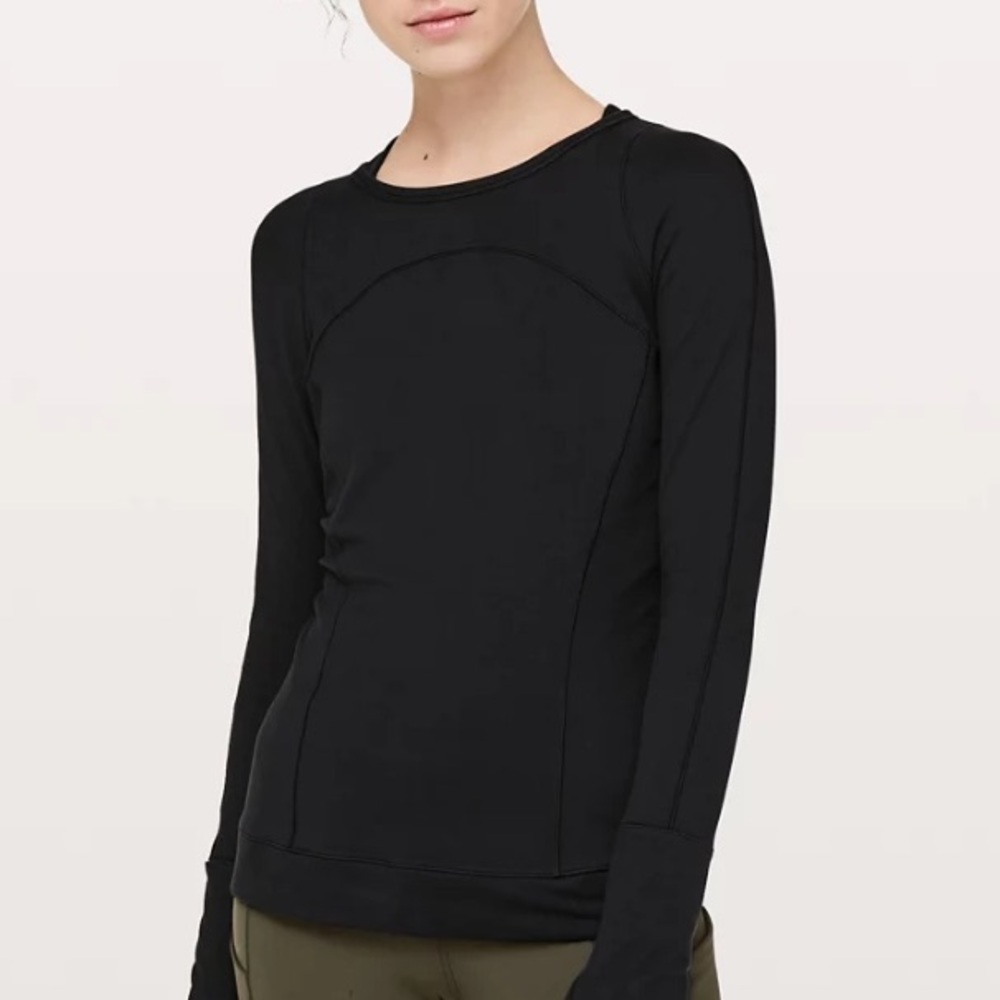 Lululemon Cypress Kiss Long Sleeve running top Black Size 6